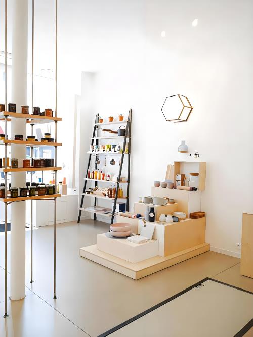 甜品店裝修設(shè)計，清新ins風(fēng)原木系咖啡甜品店