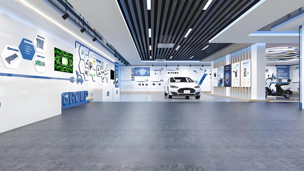 新能源汽車企業(yè)文化展廳設(shè)計(jì)效果圖